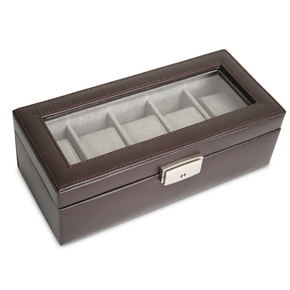 BNIB Royce 5 watch box in Aristo leather